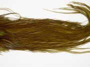 11191 Whiting Dry Fly Hackle Silver Grade Rooster Saddle Dark Olive Ties Size 12-14