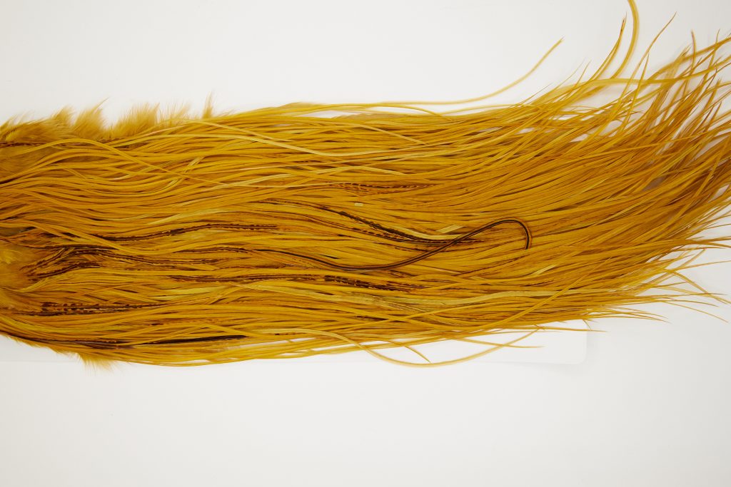 11197 Whiting Dry Fly Hackle Silver Grade Rooster Saddle Copper Olive Ties Size 16-18