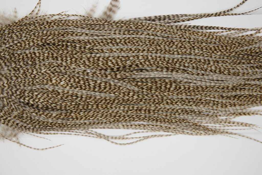 11206 Whiting Dry Fly Hackle Bronze Grade Rooster Saddle Dun Grizzly Ties Size 14-16