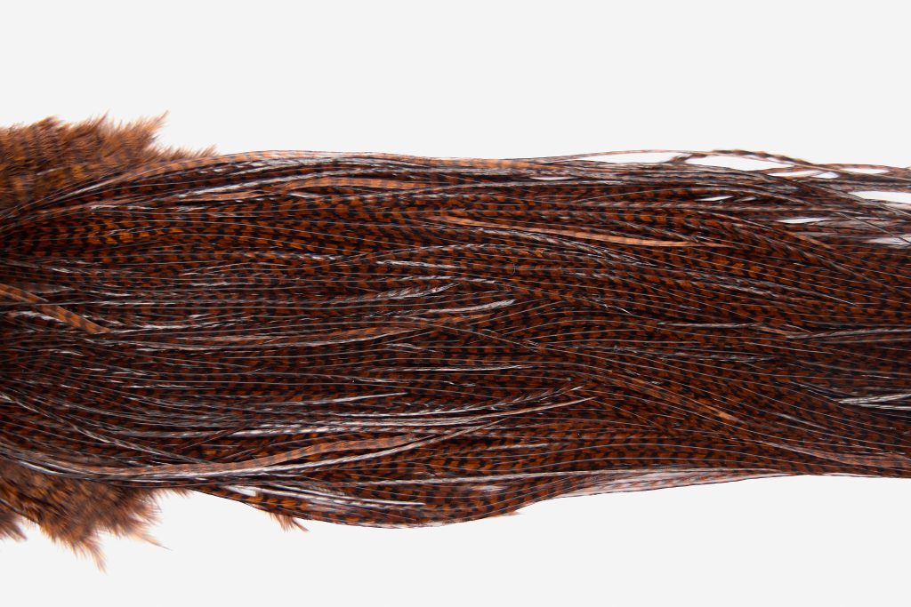 11212 Whiting Dry Fly Hackle Bronze Grade Rooster Saddle Grizzly Coachman Brown Ties Size 12-14