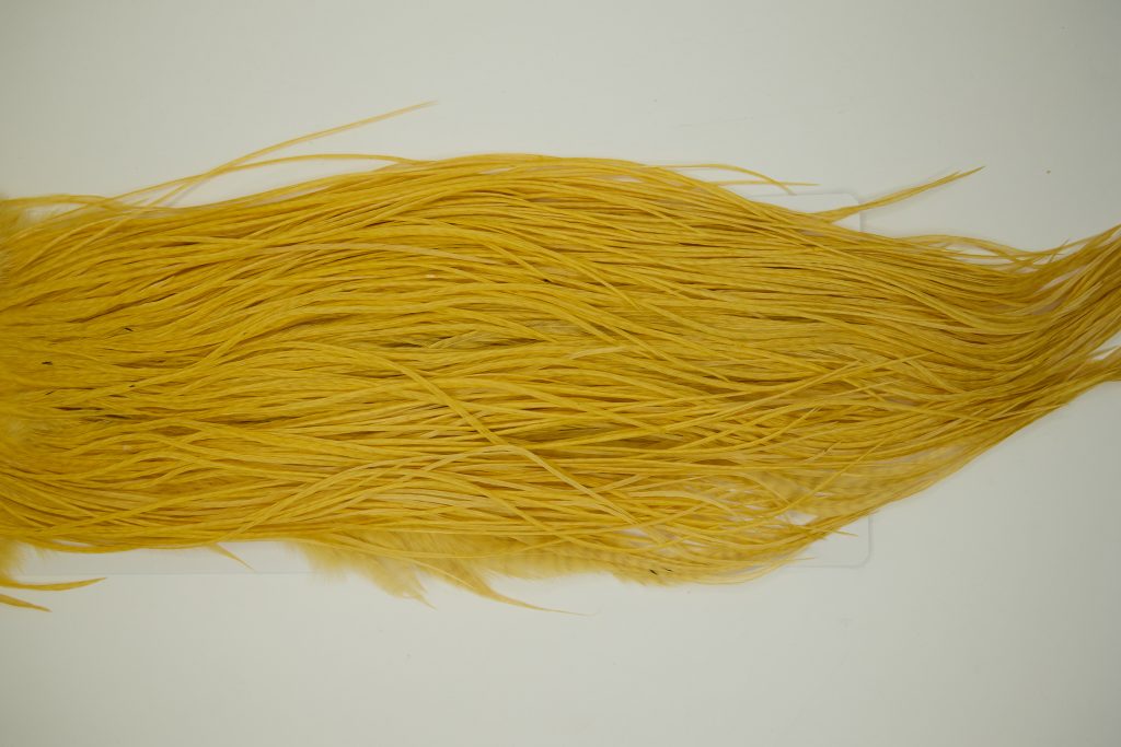 11239 Whiting Dry Fly Hackle Pro Grade Rooster Saddle Golden Straw Ties Size 12-16