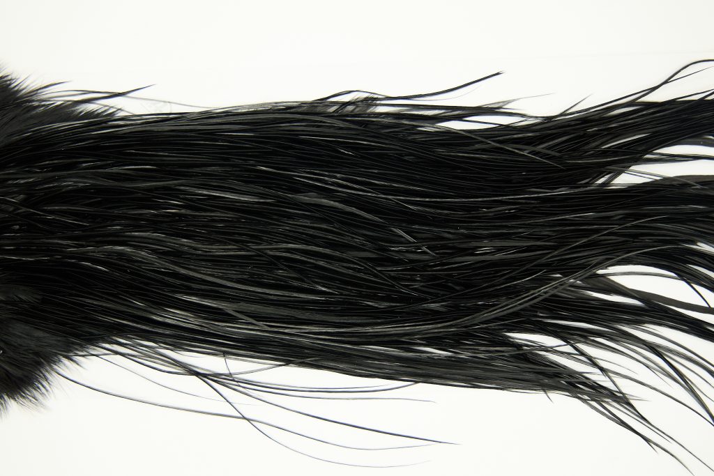 11247 Whiting Dry Fly Hackle Pro Grade Rooster Saddle Black Ties Size 16-18