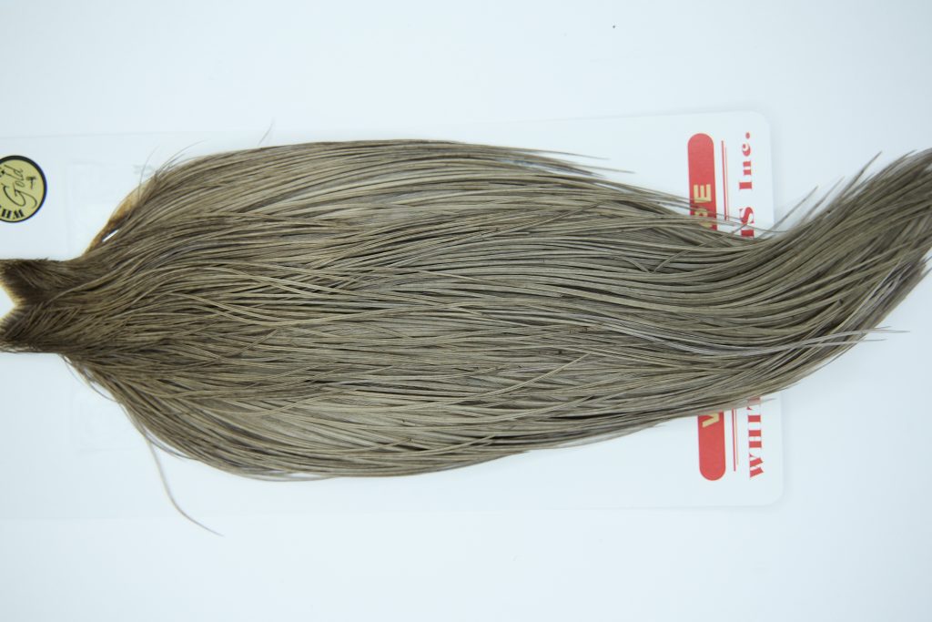 11272 Whiting Dry Fly Hackle Gold Grade Rooster Cape Dark Dun Ties Size 8-26