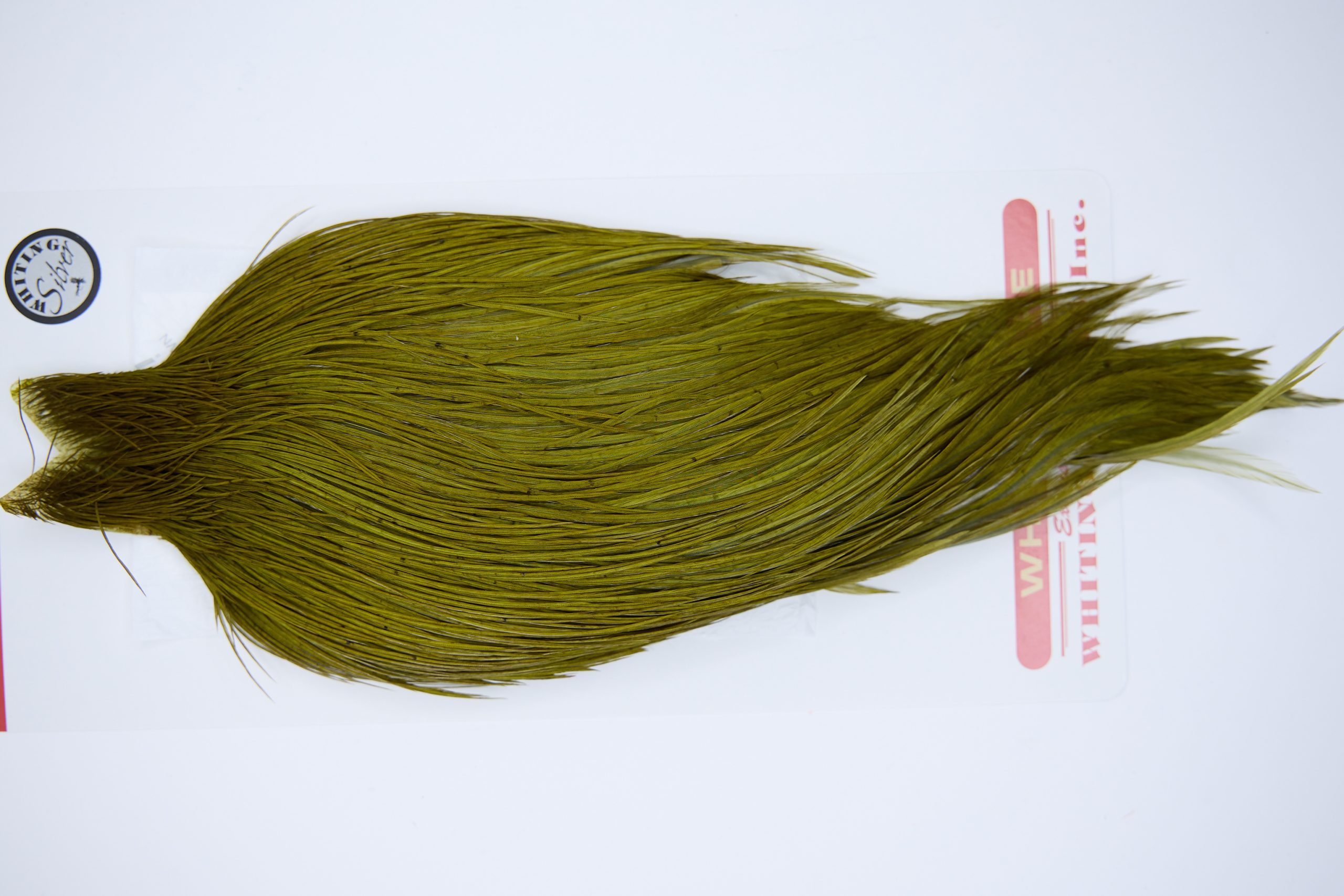 11288 Whiting Dry Fly Hackle Silver Grade Rooster Cape Dark Olive Ties Size 8-26