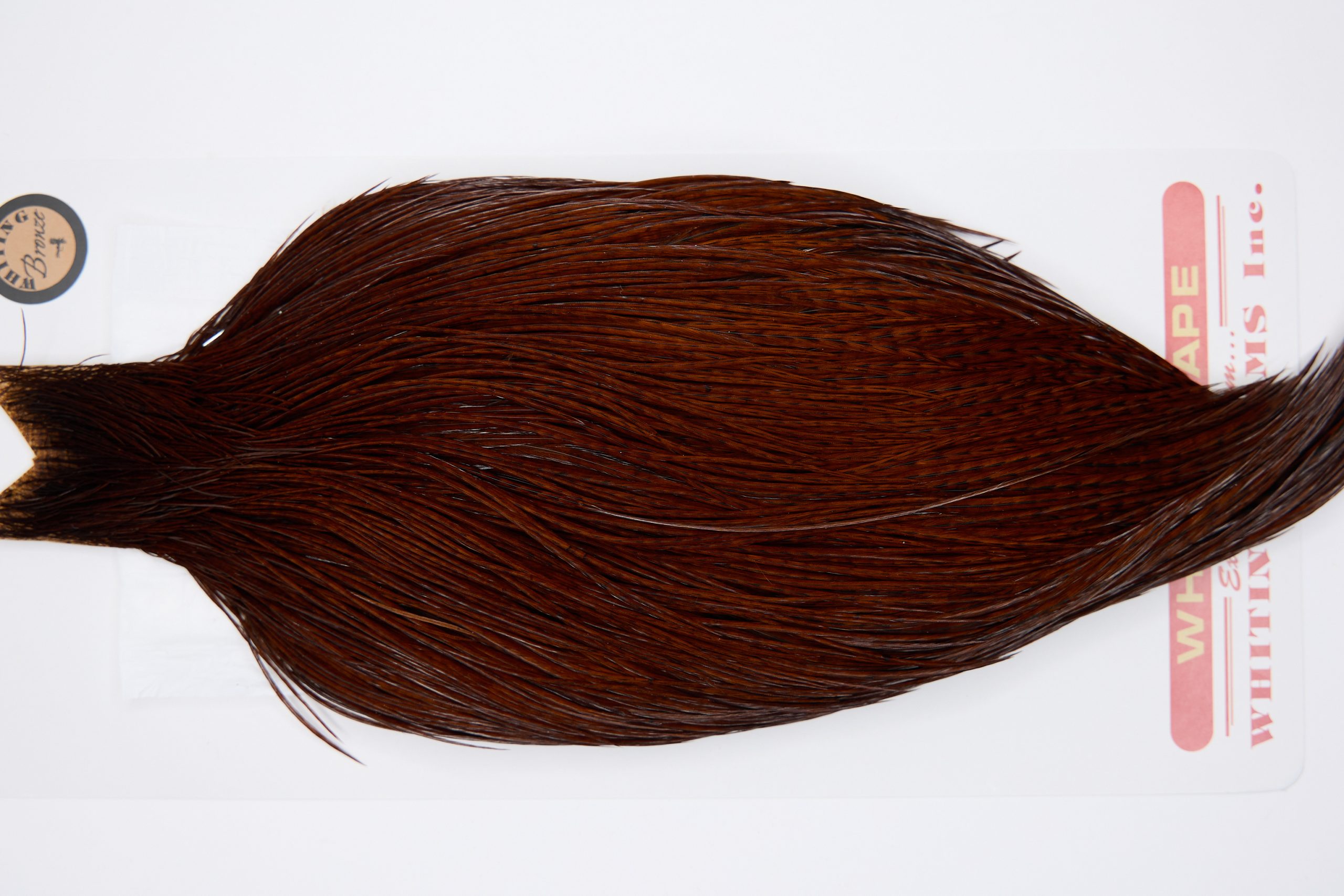 11304 Whiting Dry Fly Hackle Bronze Grade Rooster Cape Coachman Brown Ties Size 10-26