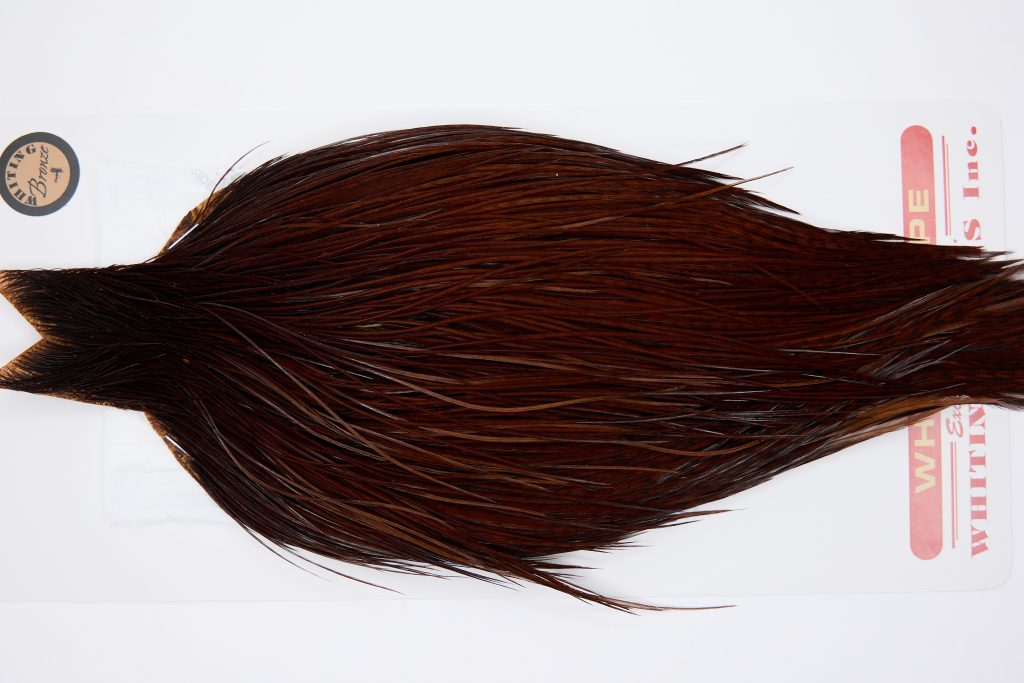 11305 Whiting Dry Fly Hackle Bronze Grade Rooster Cape Coachman Brown Ties Size 10-26