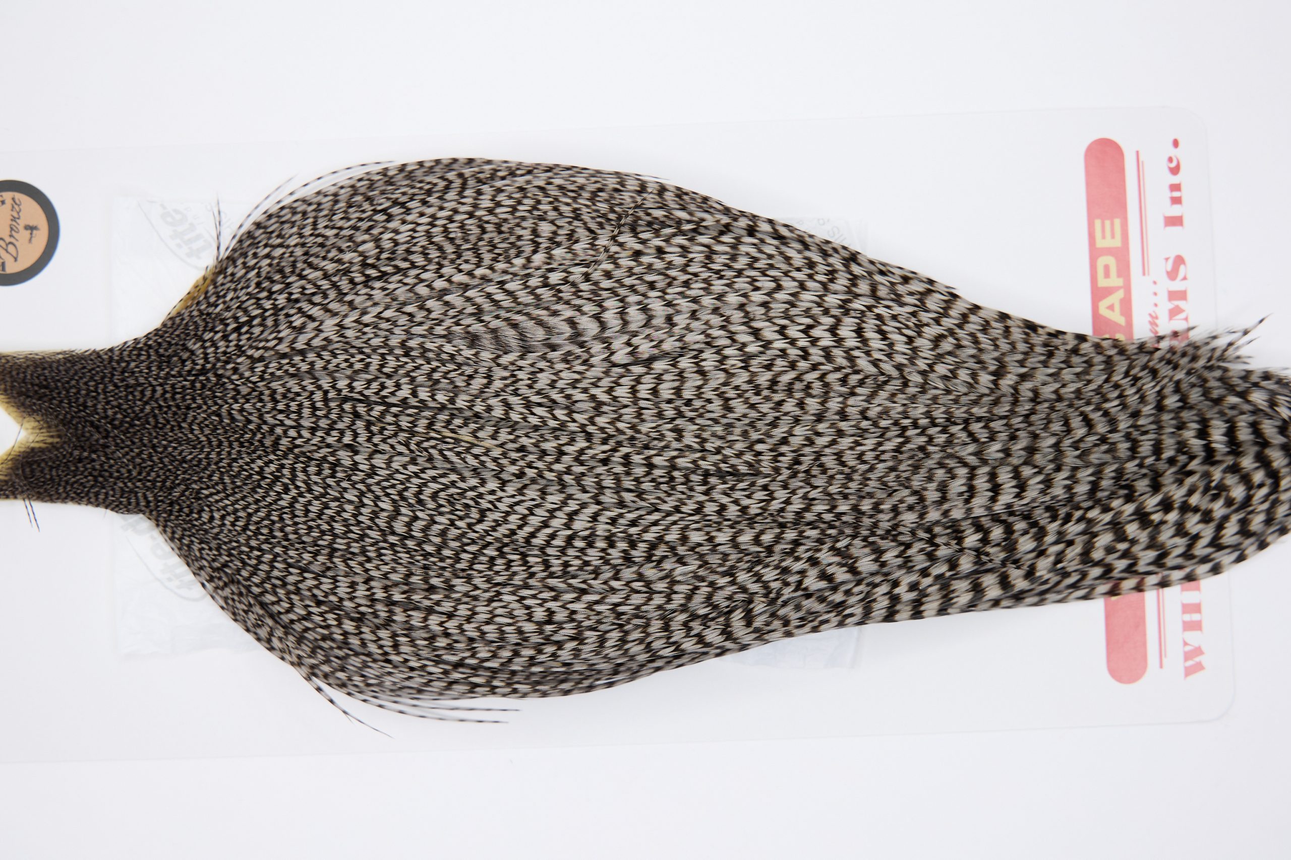 11311 Whiting Dry Fly Hackle Bronze Grade Rooster Cape Grizzly Medium Dun Ties Size 8-26