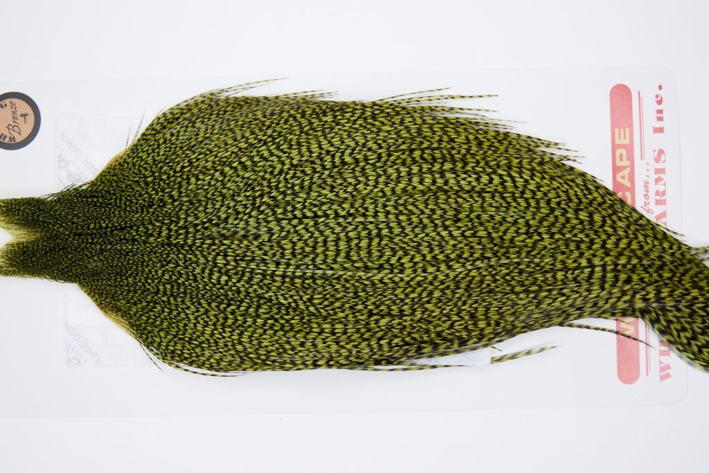 11313 Whiting Dry Fly Hackle Bronze Grade Rooster Cape Grizzly Olive Ties Size 10-26