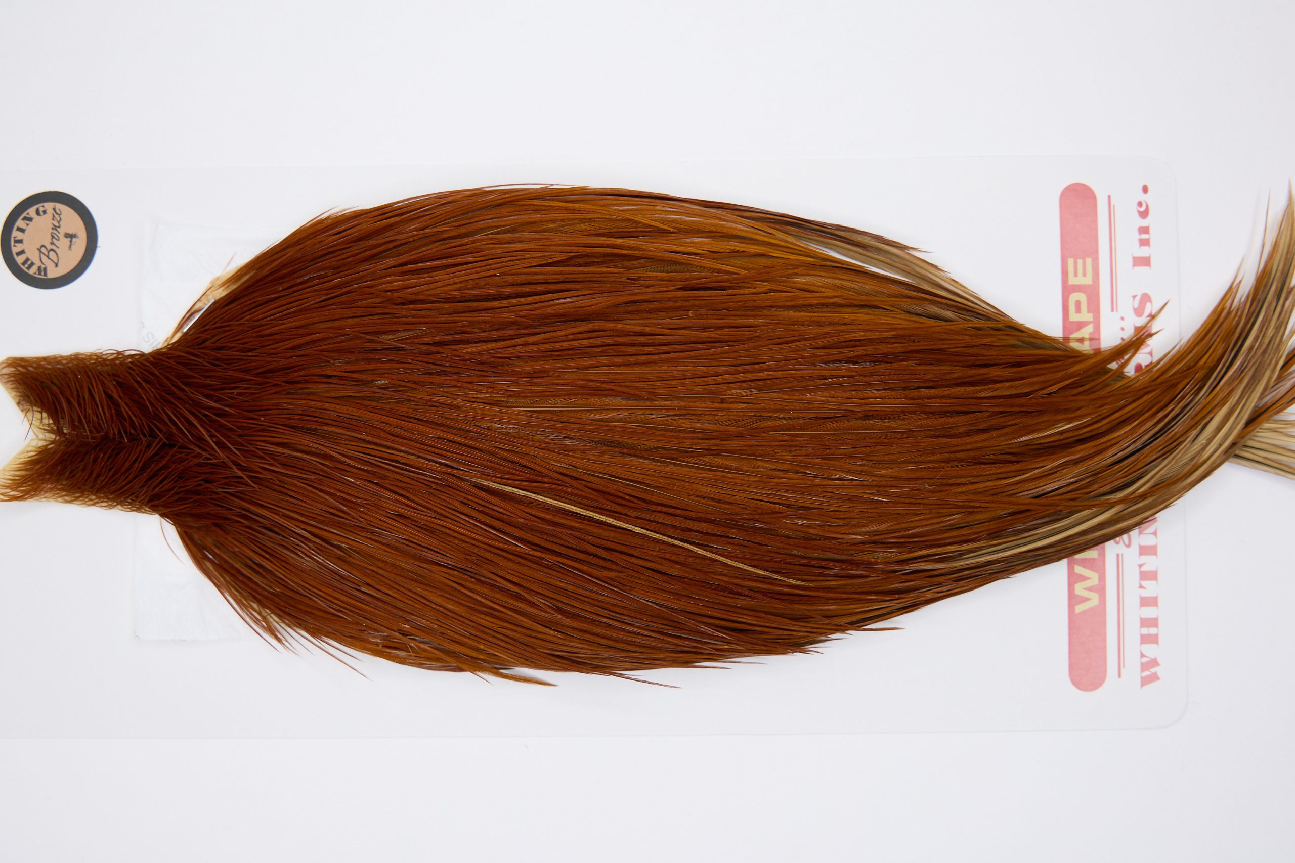 11321 Whiting Dry Fly Hackle Bronze Grade Rooster Cape Brown Ties Size 8-26