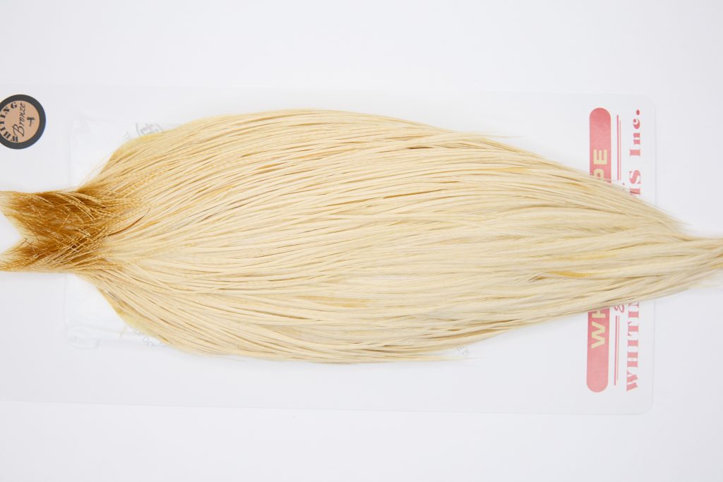 11322 Whiting Dry Fly Hackle Bronze Grade Rooster Cape Light Ginger Ties Size 8-26