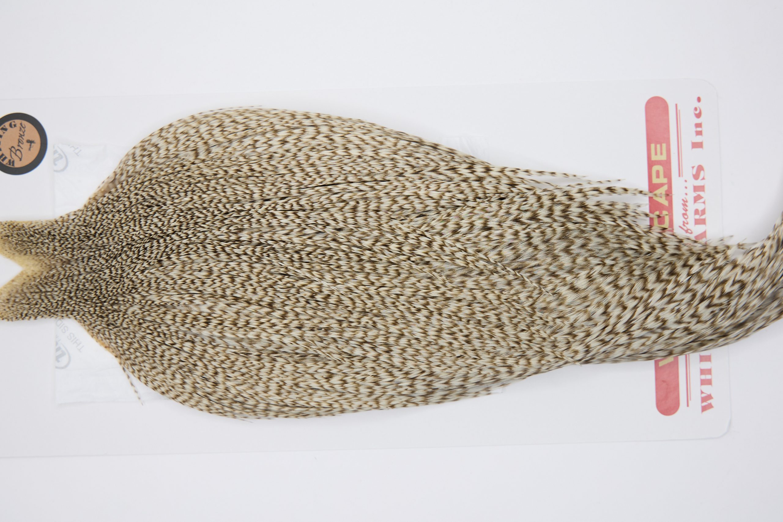 11334 Whiting Dry Fly Hackle Bronze Grade Rooster Cape Dun Grizzly Ties Size 10-24