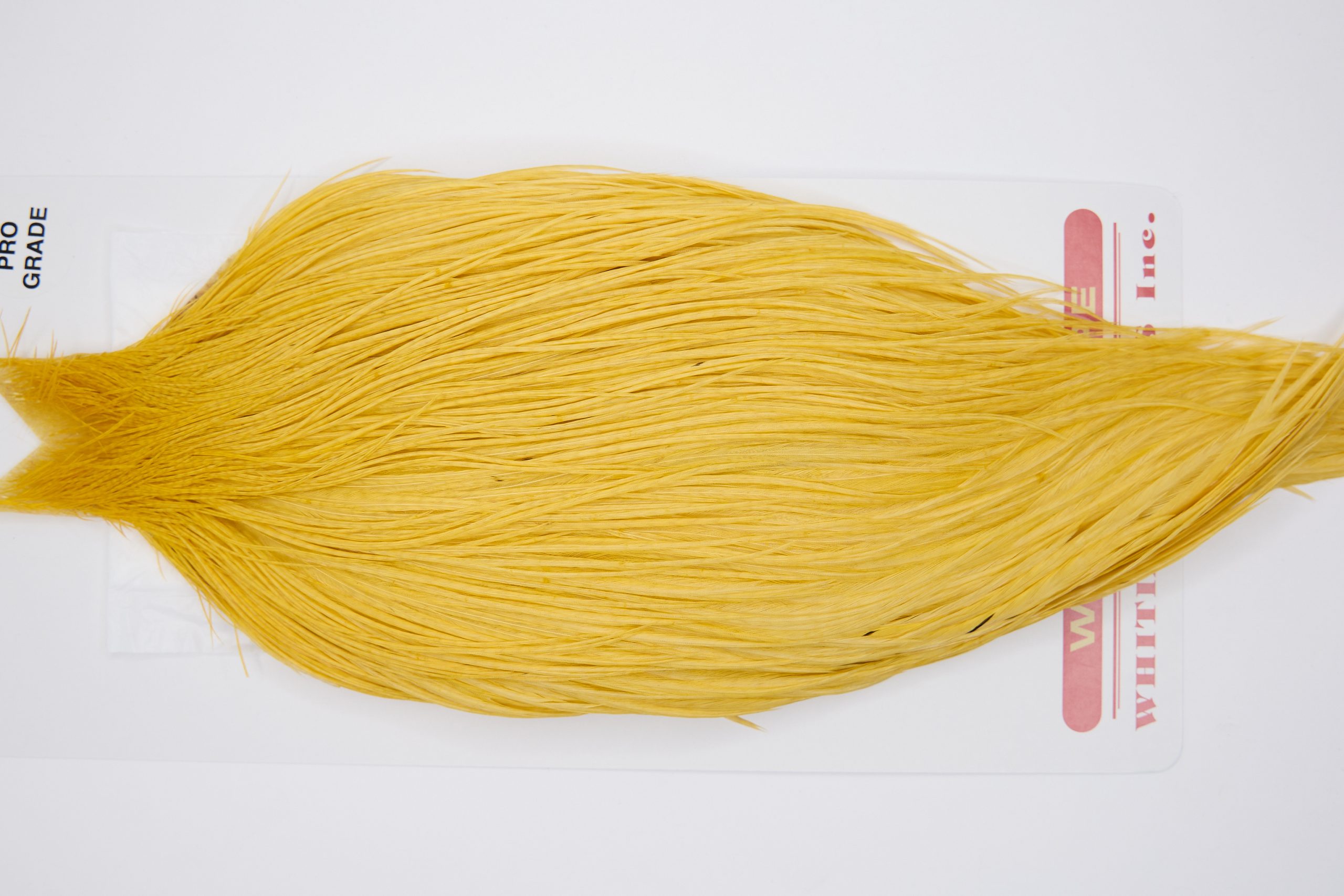 11351 Whiting Dry Fly Hackle Pro Grade Rooster Cape Golden Straw Ties Size 8-26