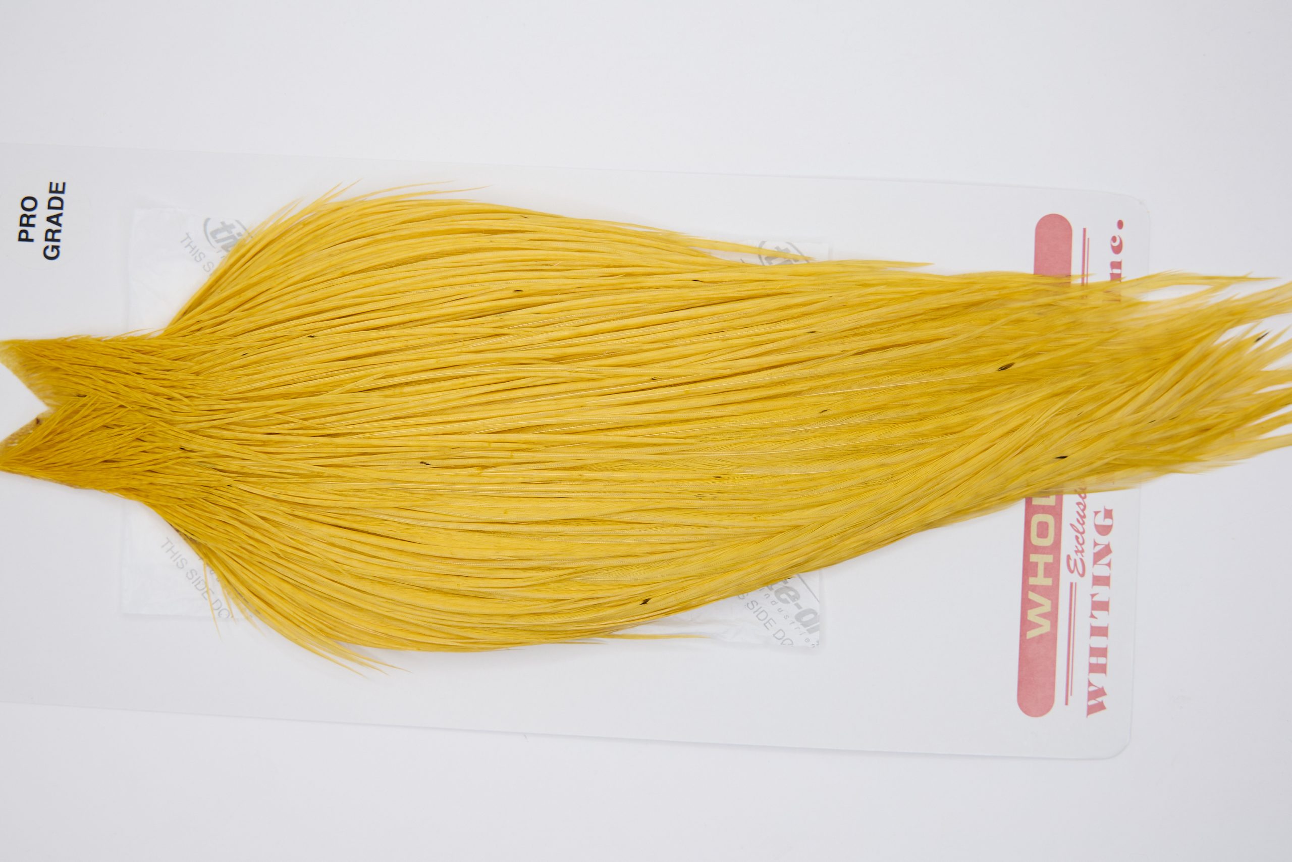 11352 Whiting Dry Fly Hackle Pro Grade Rooster Cape Golden Straw Ties Size 8-26