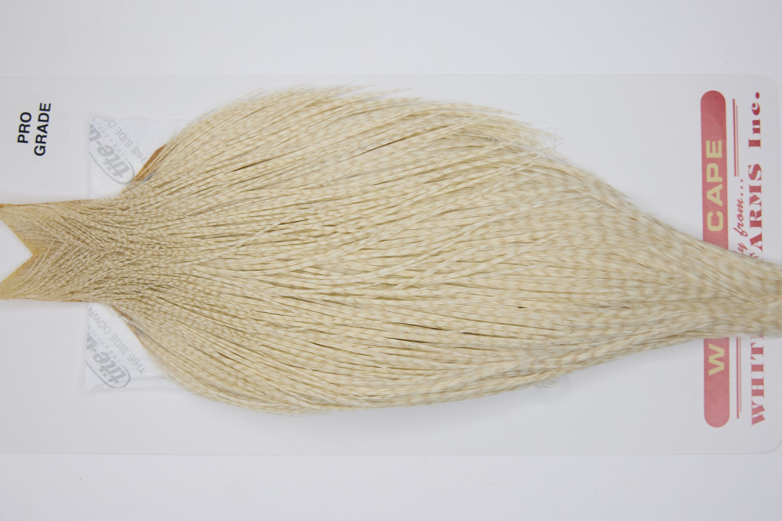 11357 Whiting Dry Fly Hackle Pro Grade Rooster Cape Ghost Barred White Ties Size 8-26