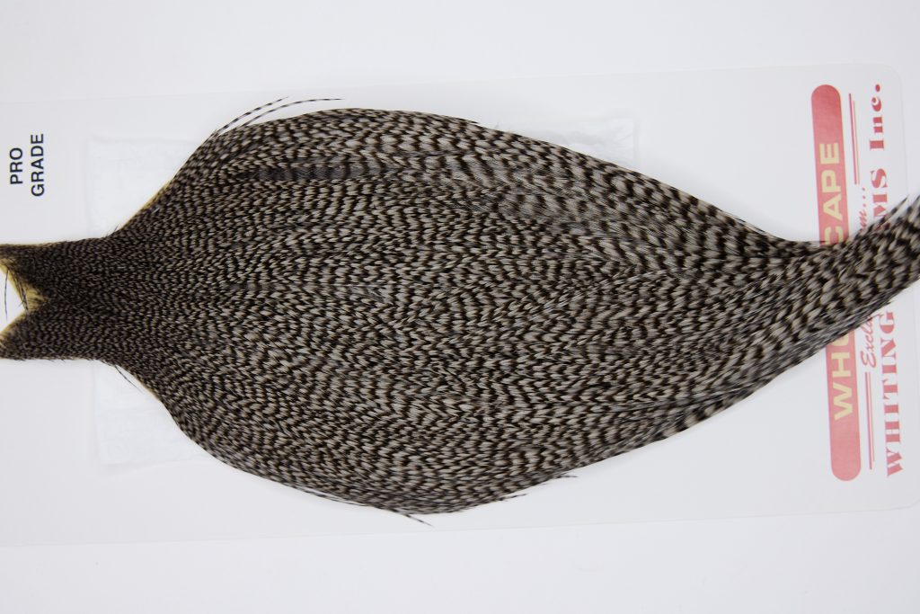 11358 Whiting Dry Fly Hackle Pro Grade Rooster Cape Grizzly Medium Dun Ties Size 8-26