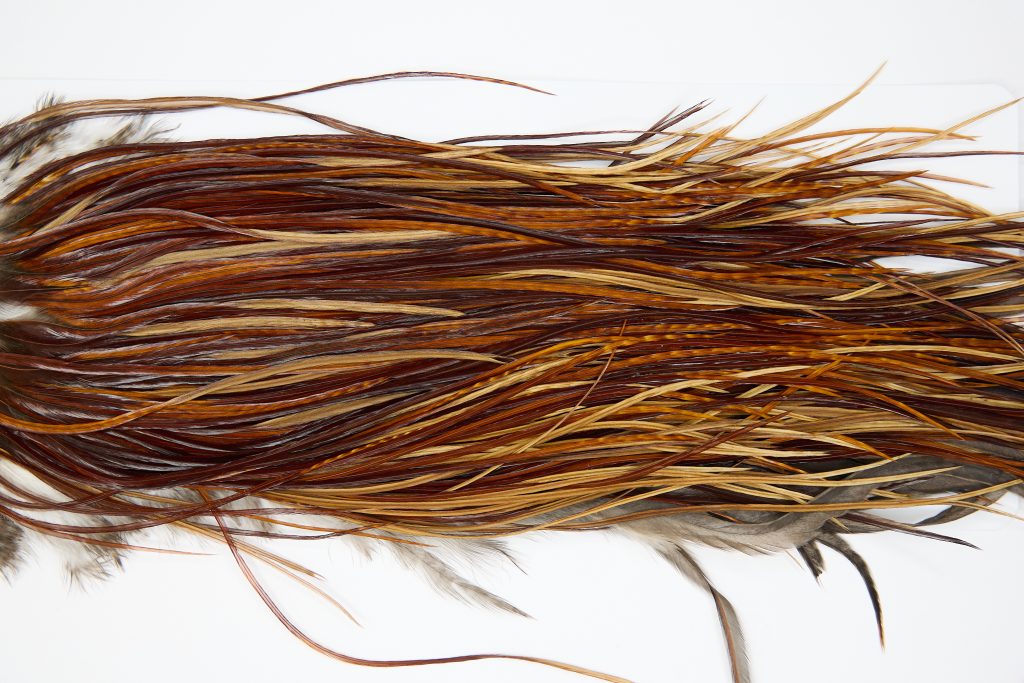 11392 JimsFlyCo Dry Fly Hackle Rhodium Rooster Saddle Variant Ties Size 12-16