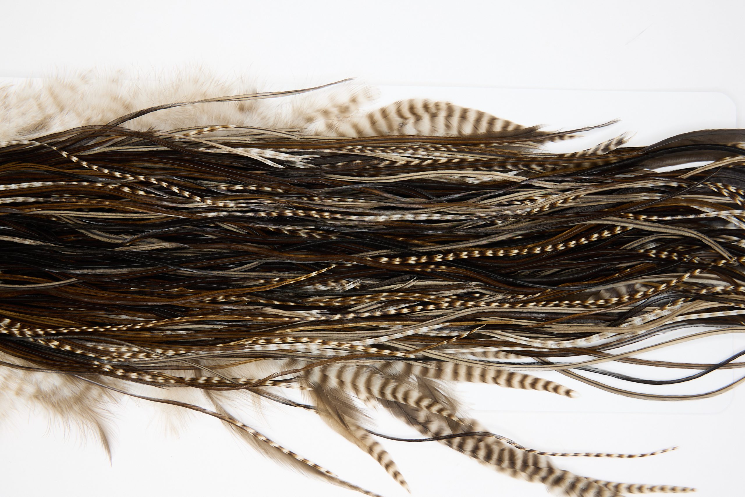 11397 JimsFlyCo Dry Fly Hackle Grade 1 Rooster Saddle Variant Ties Size 12-16