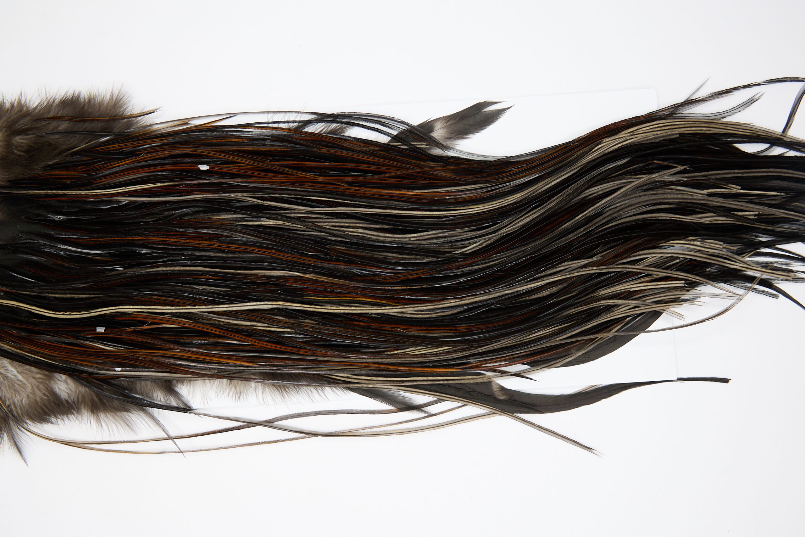 11405 JimsFlyCo Dry Fly Hackle Grade 1 Rooster Saddle Furnace Ties Size 14-16