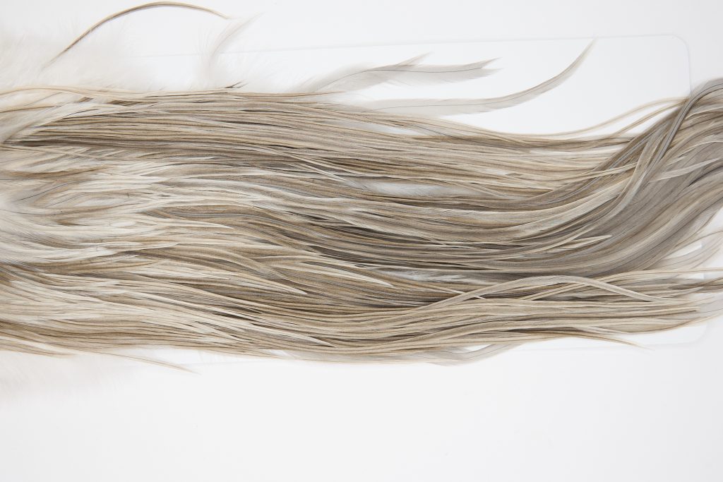 11407 JimsFlyCo Dry Fly Hackle Grade 1 Rooster Saddle Medium Dun Ties Size 10-12