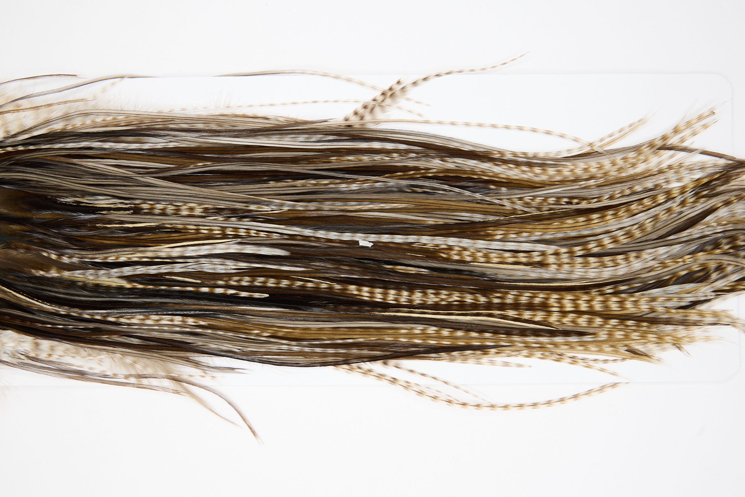 11416 JimsFlyCo Dry Fly Hackle Grade 2 Rooster Saddle Variant Ties Size 10-12