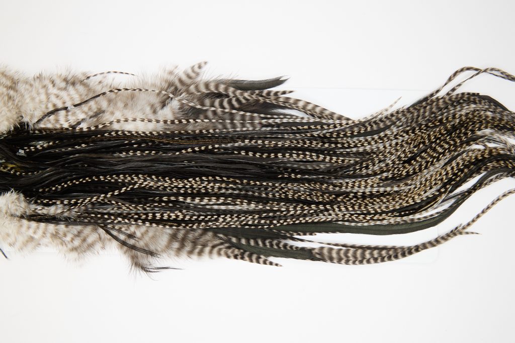 11417 JimsFlyCo Dry Fly Hackle Grade 2 Rooster Saddle Grizzly Variant Ties Size 12-14