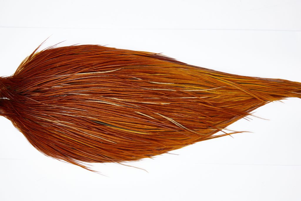 11466 JimsFlyCo Dry Fly Hackle Grade 1 Rooster Cape Brown Ties Size 8-20