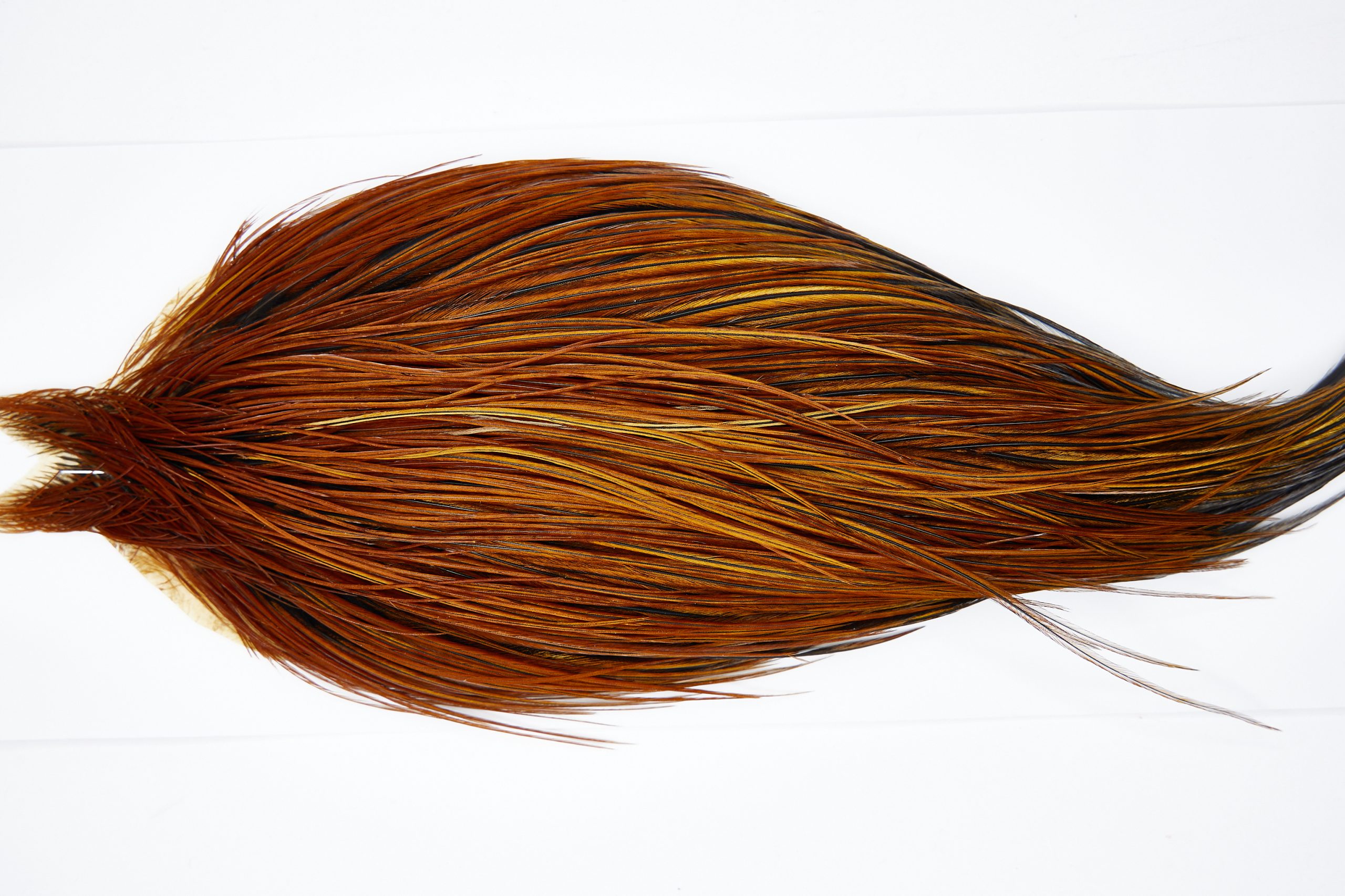 11490 JimsFlyCo Dry Fly Hackle Grade 2 Rooster Cape Brown Ties Size 10-22