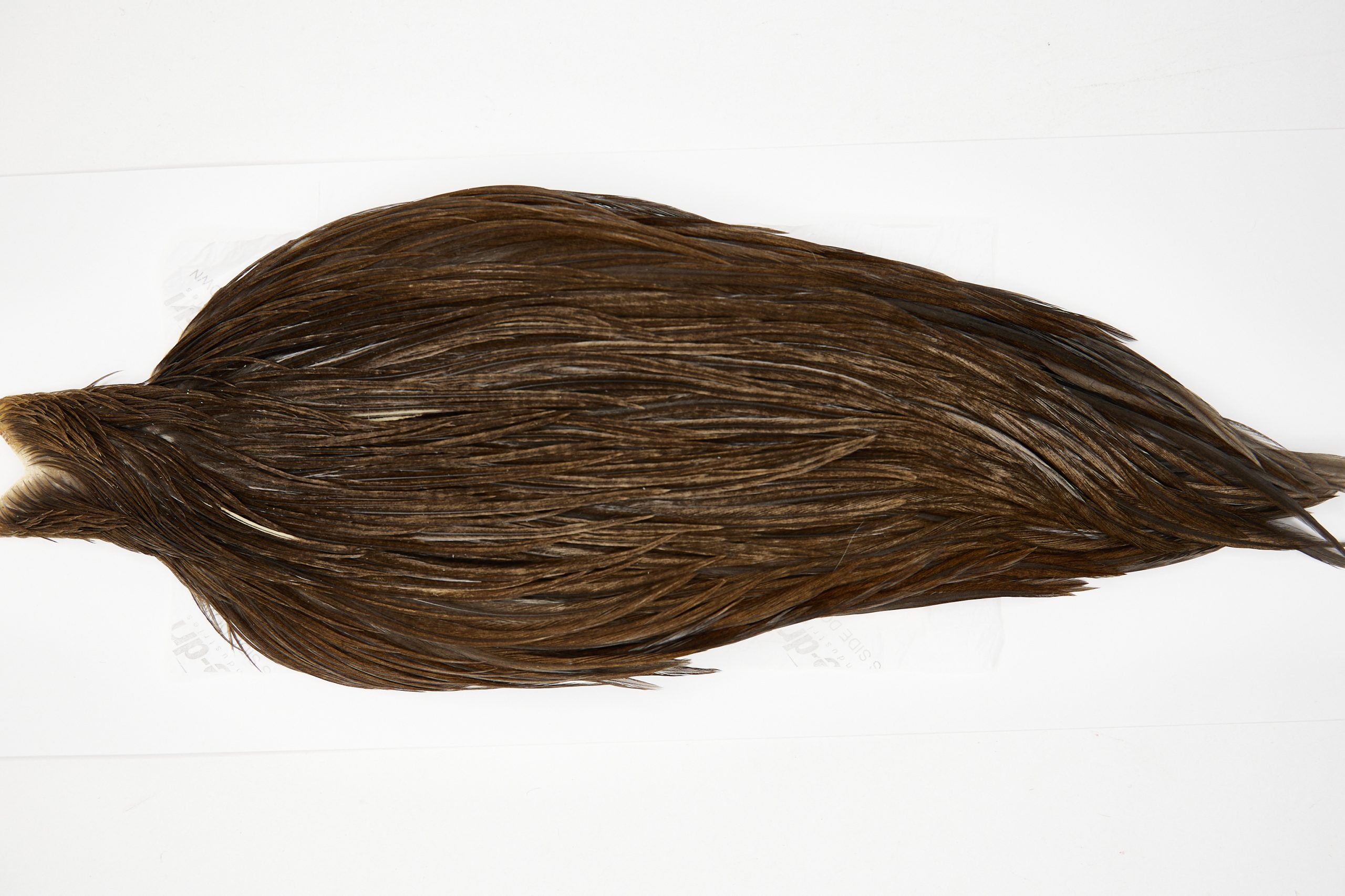 11595 Beaverkill Dry Fly Hackle Rooster Saddle Dark Brown Dun Ties Size 8-20