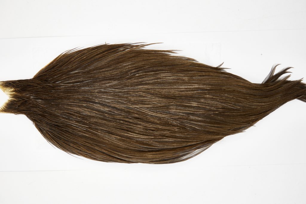 11596 Beaverkill Dry Fly Hackle Rooster Saddle Dark Brown Dun Ties Size 6-20