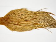 11597 Beaverkill Dry Fly Hackle Rooster Saddle Barred Ginger Ties Size 8-22