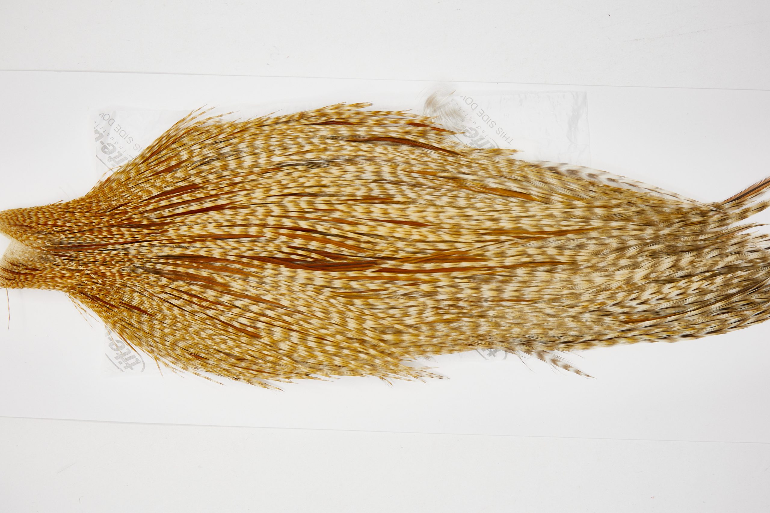 11601 Beaverkill Dry Fly Hackle Rooster Saddle Barred Ginger Ties Size 8-22