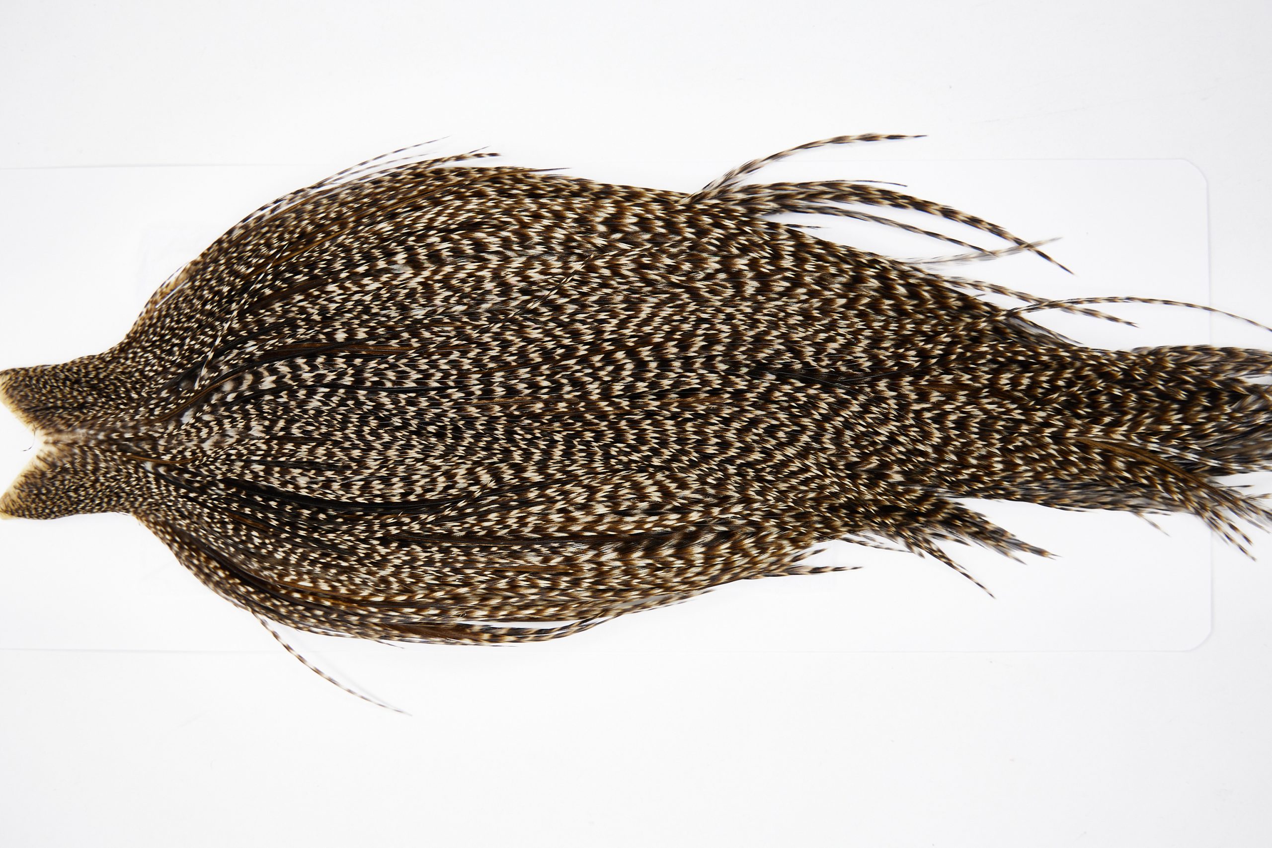 11615 JimsFlyCo Dry Fly Hackle Rhodium Rooster Cape Grizzly Dun Variant Ties Size 8-22