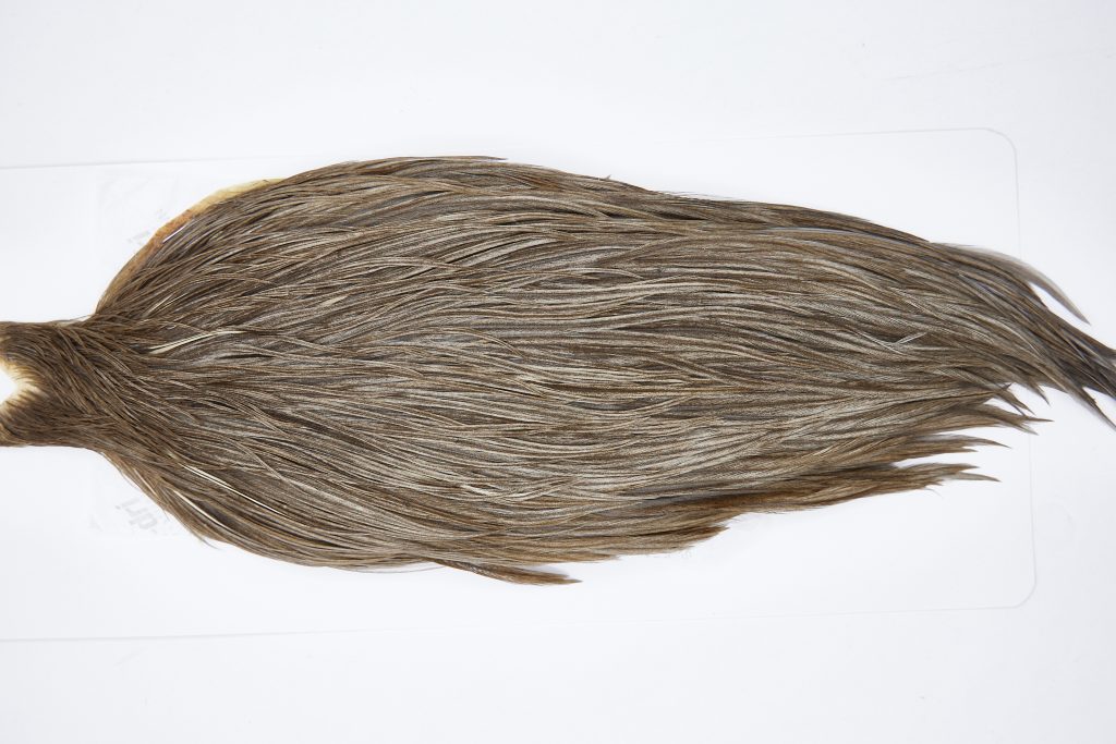 11621 Beaverkill Dry Fly Hackle Rooster Cape Medium Grey Dun Ties Size 6-22