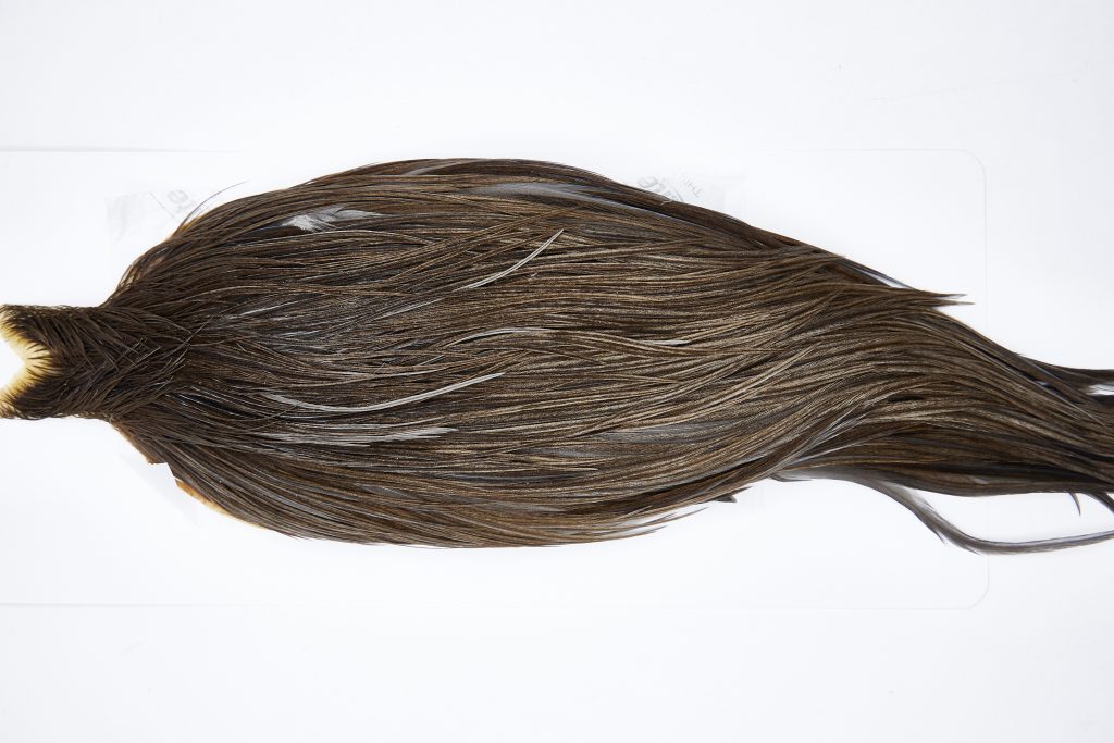 11633 Beaverkill Dry Fly Hackle Rooster Cape Dark Grey Dun Ties Size 8-22