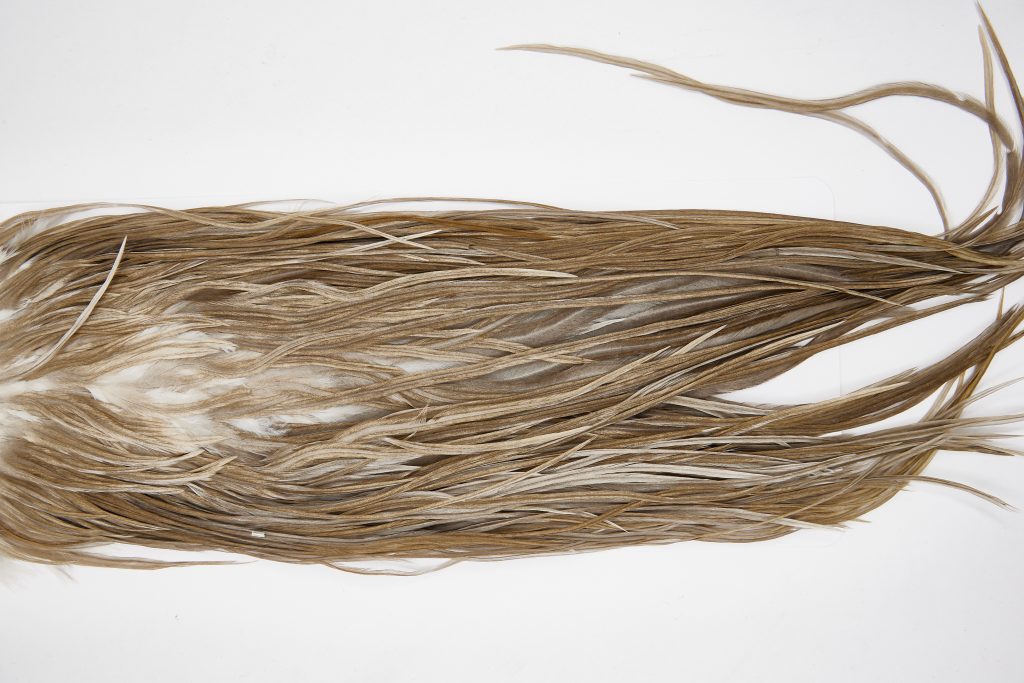 11641 Beaverkill Dry Fly Hackle Rooster Saddle Medium Grey Dun Ties Size 12-14