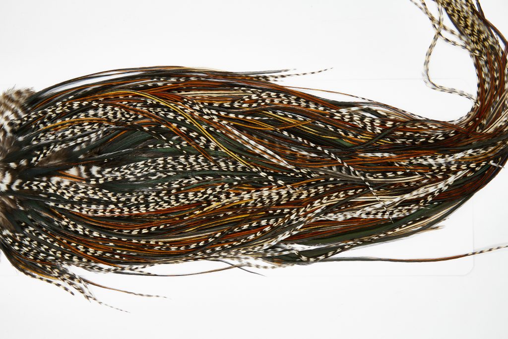 11668 Beaverkill Dry Fly Hackle Rooster Saddle Grizzly Variant Ties Size 10-14