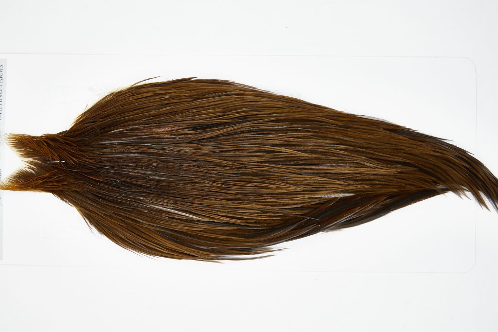 11675 Beaverkill Dry Fly Hackle Rooster Cape Dark Brown Dun Ties Size 8-20