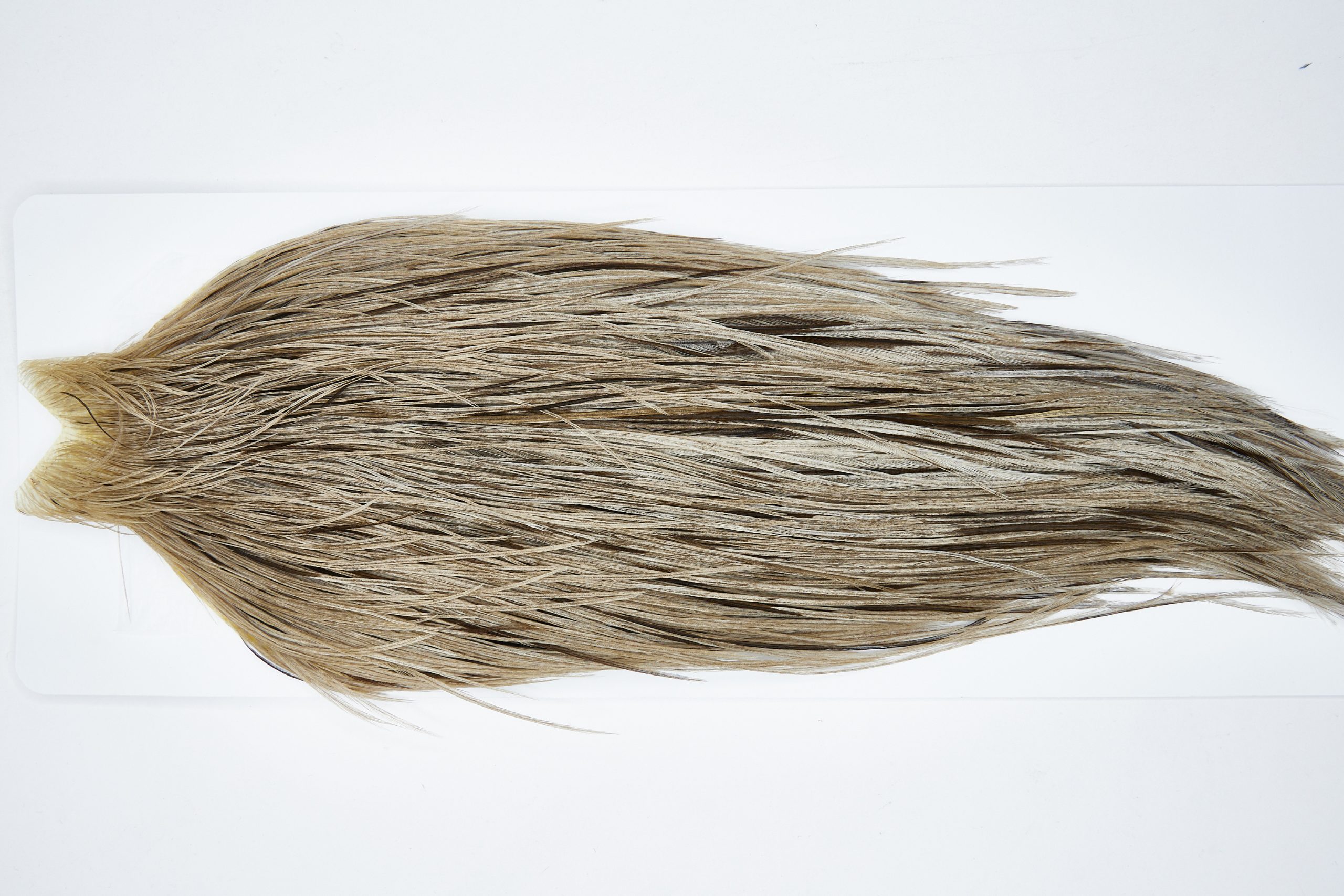 11692 JimsFlyCo Dry Fly Hackle Rhodium Rooster Cape Dun Splash Ties Size 10-20