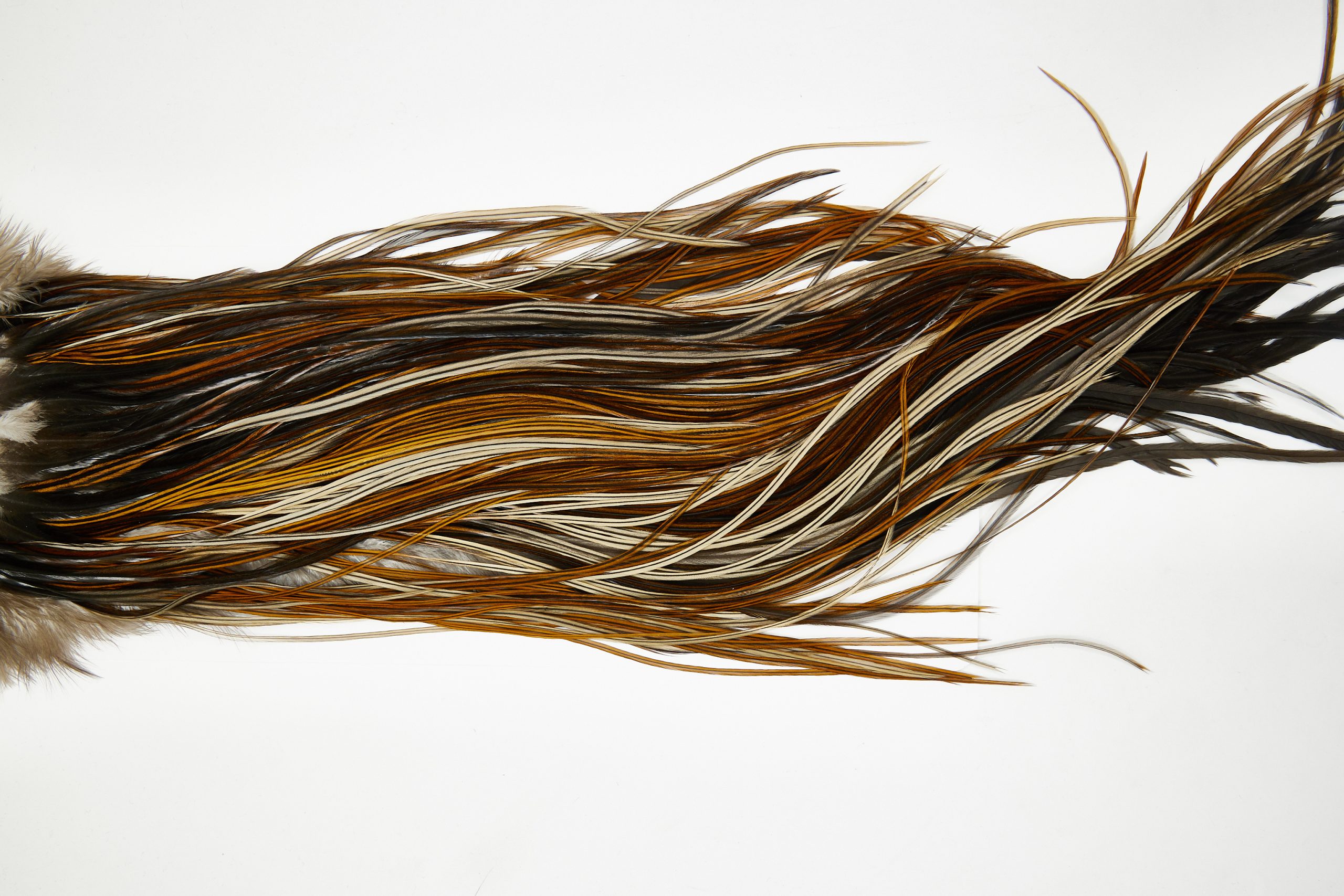 11694 JimsFlyCo Dry Fly Hackle Rhodium Rooster Saddle Furnace Ties Size 12-14
