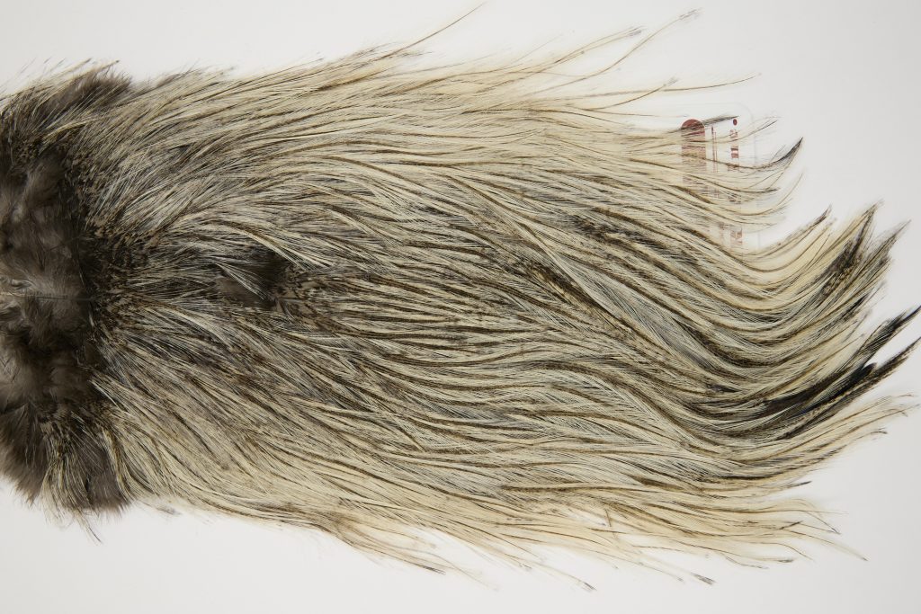 11726 Coq De Leon Dry Fly Hackle Silver Grade Rooster Saddle Cream Badger Ties Size NA