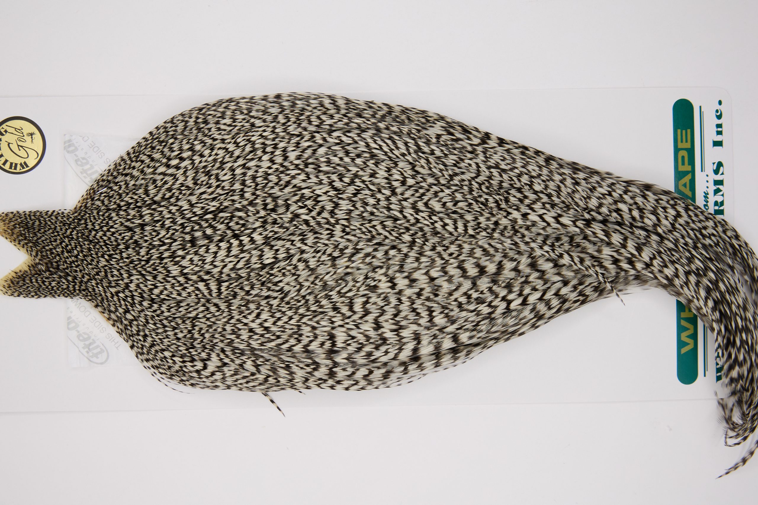 11737 Hebert Dry Fly Hackle Gold Grade Rooster Cape Grizzly Ties Size 8-22