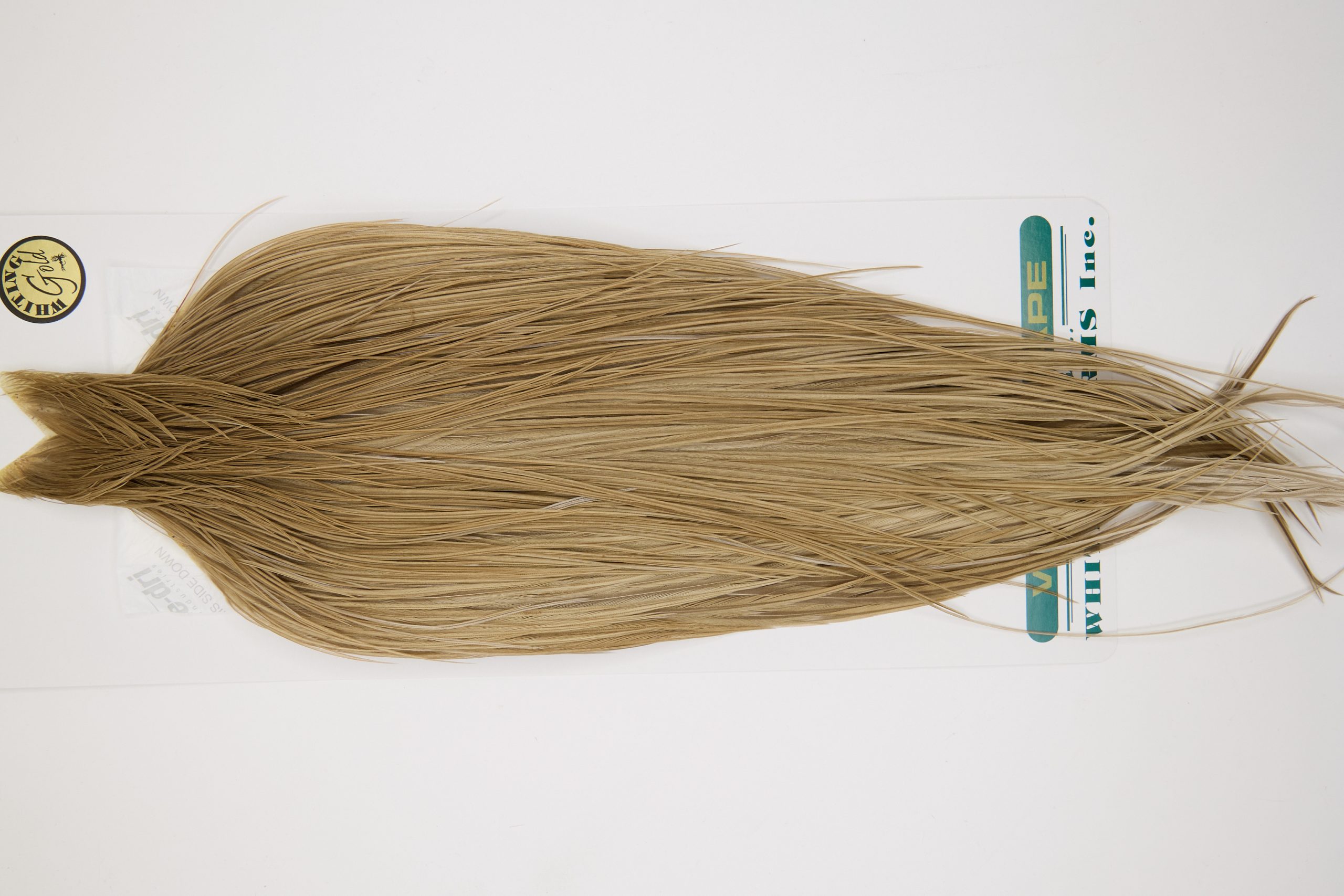 11739 Hebert Dry Fly Hackle Gold Grade Rooster Cape Medium Brown Dun Ties Size 10-22