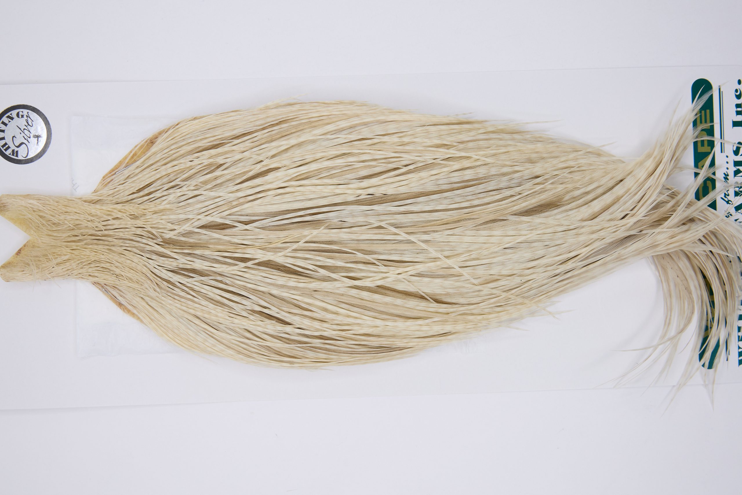 11755 Hebert Dry Fly Hackle Silver Grade Rooster Cape Pale Watery Dun Ties Size 10-20