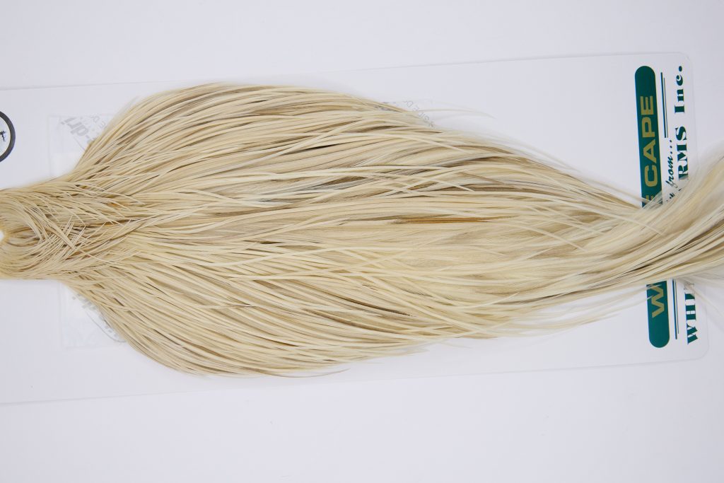 11756 Hebert Dry Fly Hackle Silver Grade Rooster Cape Pale Watery Dun Ties Size 8-20