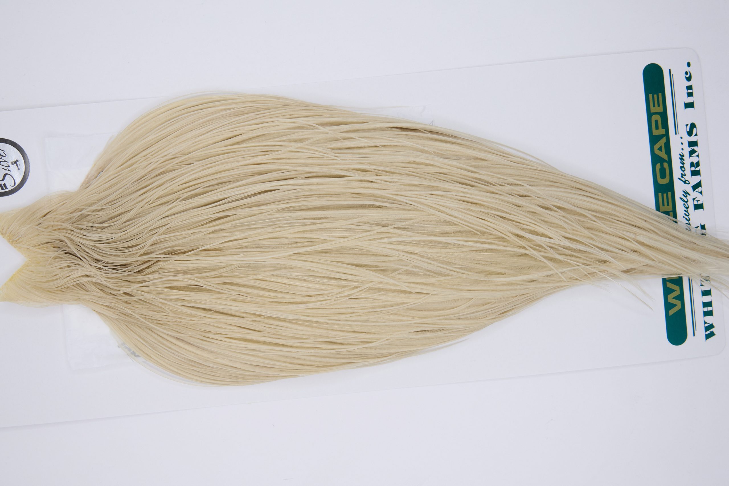 11758 Hebert Dry Fly Hackle Silver Grade Rooster Cape Pale Watery Dun Ties Size 8-22