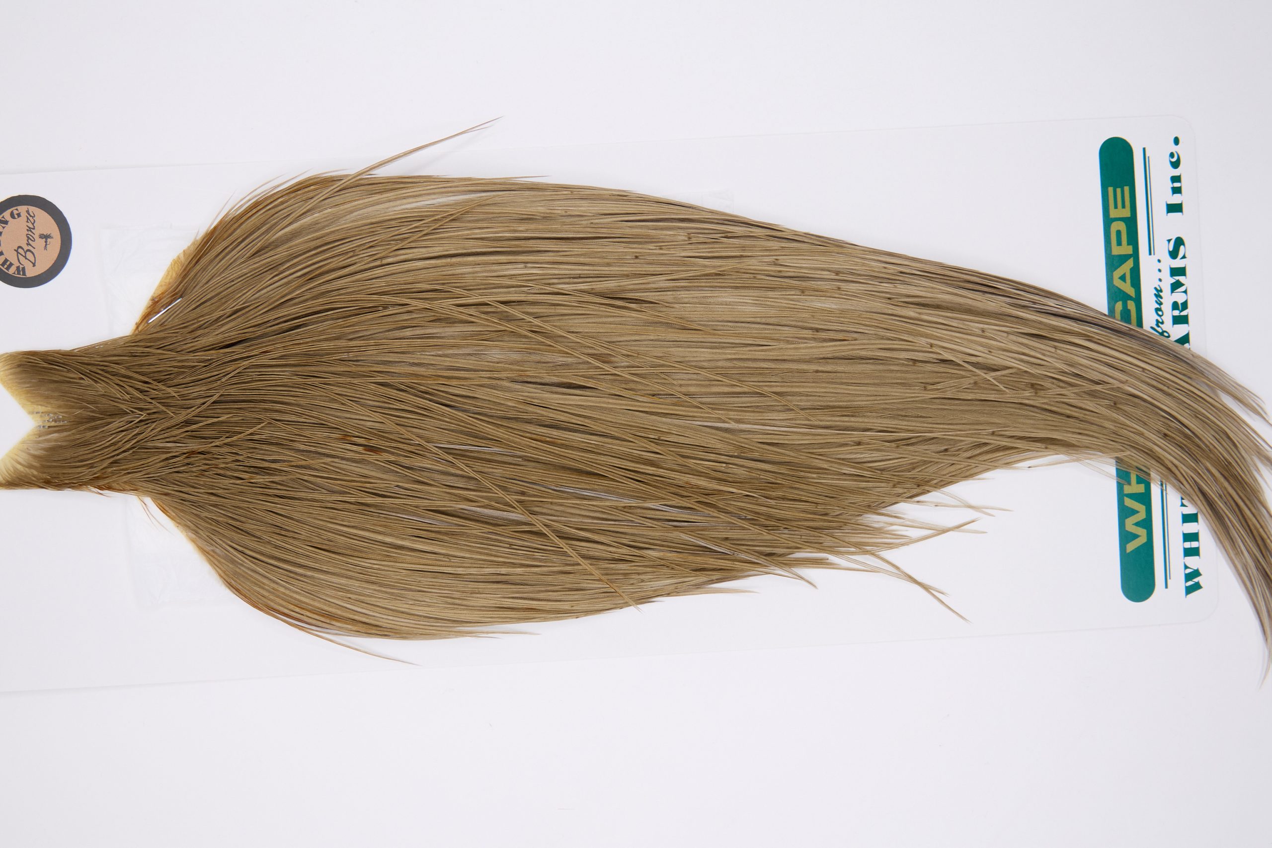 11782 Hebert Dry Fly Hackle Bronze Grade Rooster Cape Medium Brown Dun Ties Size 8-22