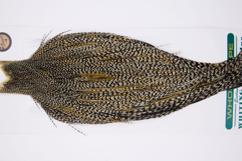 11799 Hebert Dry Fly Hackle Bronze Grade Rooster Cape Grizzly Variant Ties Size 8-22