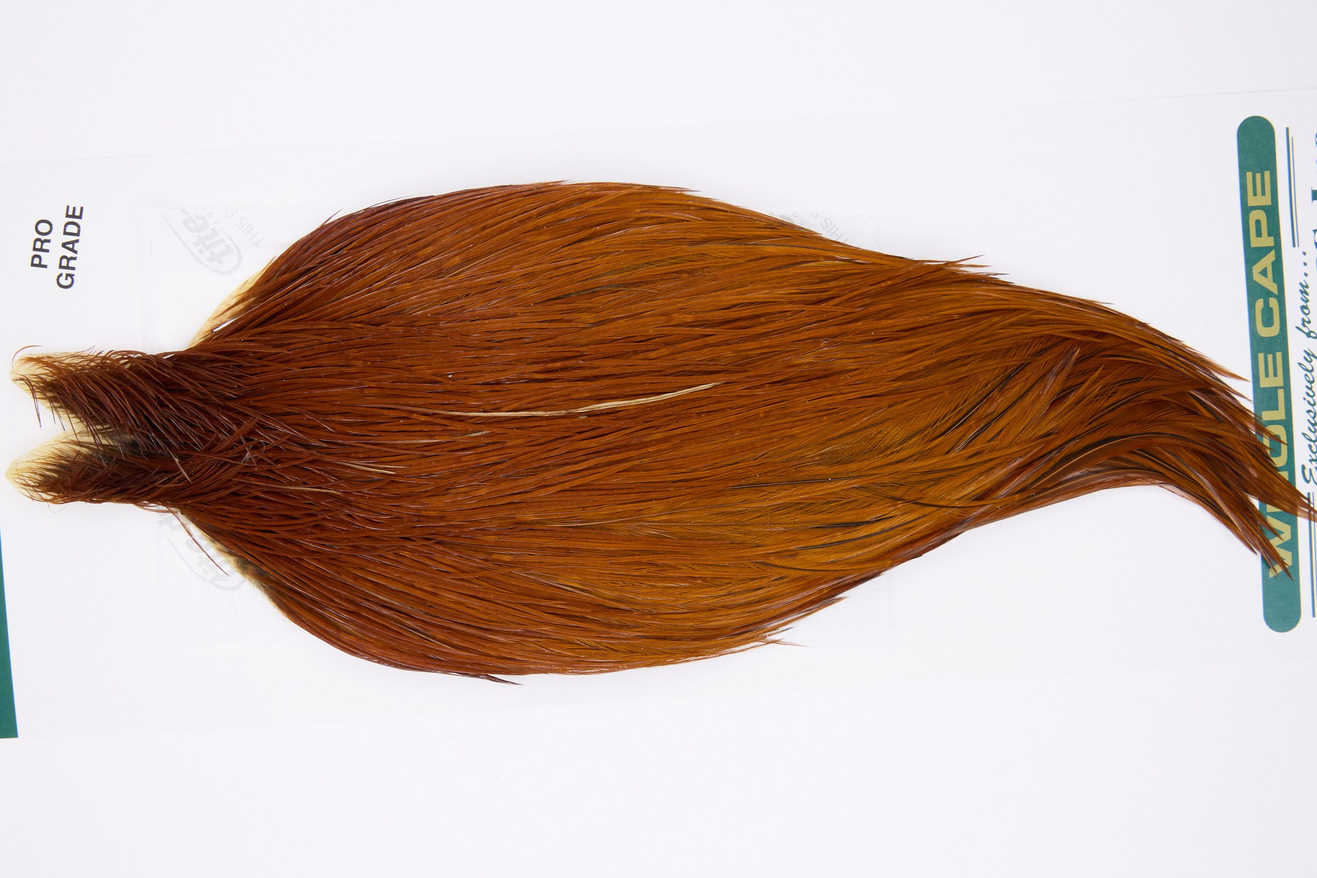 11813 Hebert Dry Fly Hackle Pro Grade Rooster Cape Medium Brown Ties Size 8-20