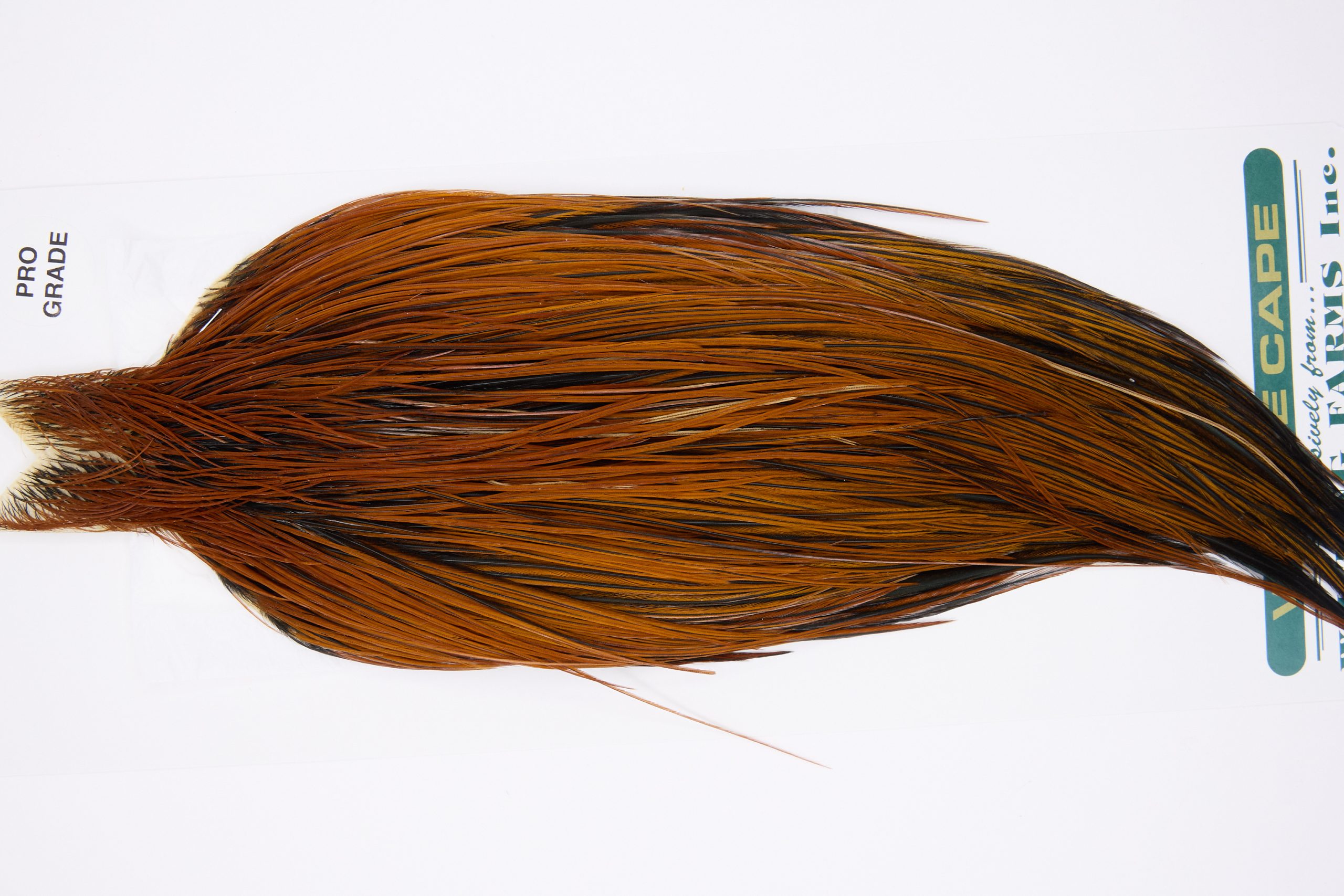11815 Hebert Dry Fly Hackle Pro Grade Rooster Cape Medium Brown Ties Size 10-22