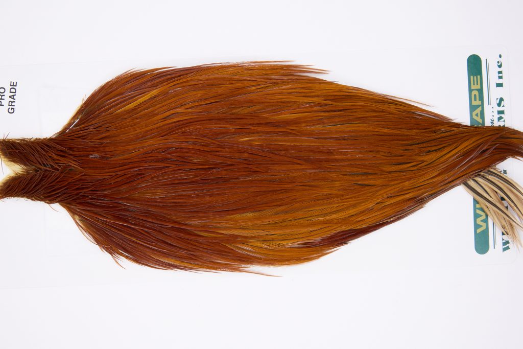 11822 Hebert Dry Fly Hackle Pro Grade Rooster Cape Medium Brown Ties Size 6-20